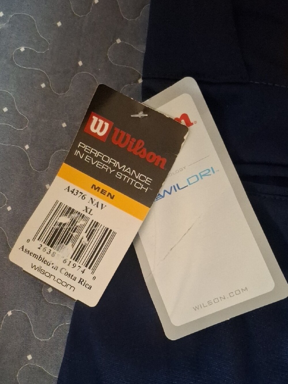 Wilson Men's Dark Navy Performance Joggers size XL NWT - Picture 2 of 7